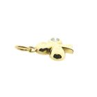 Image 5 of Golden Clover Leaf Pendant with Zirconia