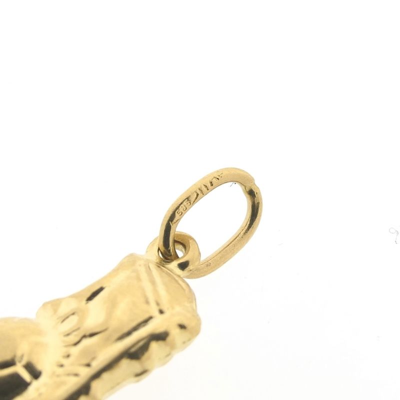 Image 4 of Gold pendant of a football boot with a ball