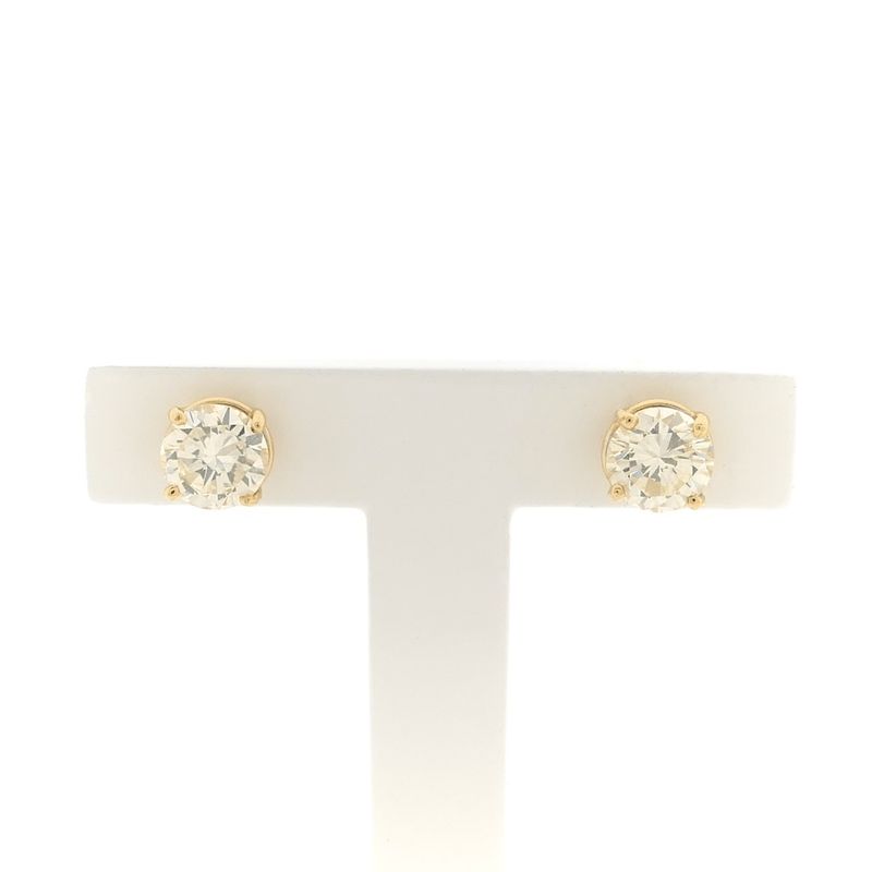Image 8 of Exclusive gold earrings with diamonds; 2.90 ct.
