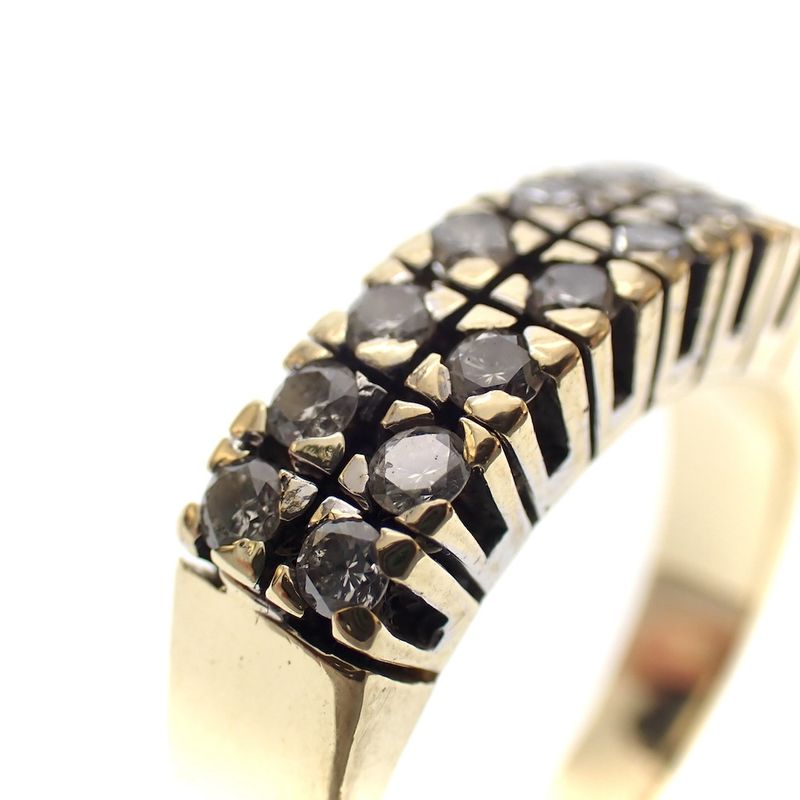Image 5 of Two-tone gold ring with diamonds; 0.49 ct.