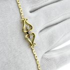 Image 9 of Gold fantasy link bracelet with diamond; 0.03 ct. | 17.5 cm