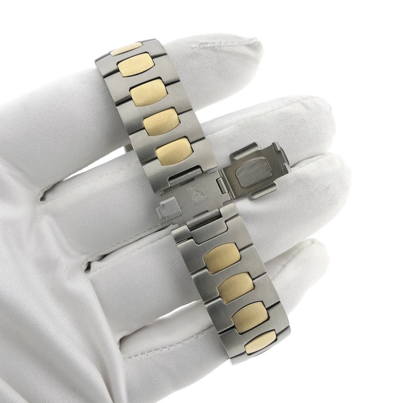 Image 11 of Omega Seamaster Polaris 'Titane' 396.0981; Unisex 18k gold/titanium watch with diamonds