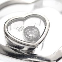 Chopard white gold ring with dancing diamond; 0.03 ct.