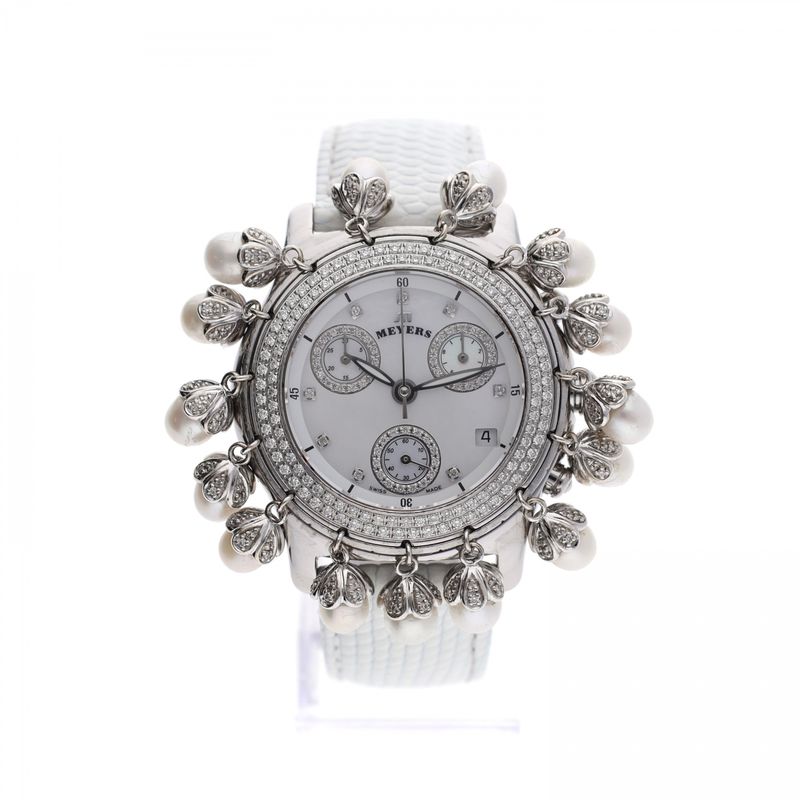 Image 1 of Meyers Lady Diamond & Pearl 101500; Women's Watch with Diamonds