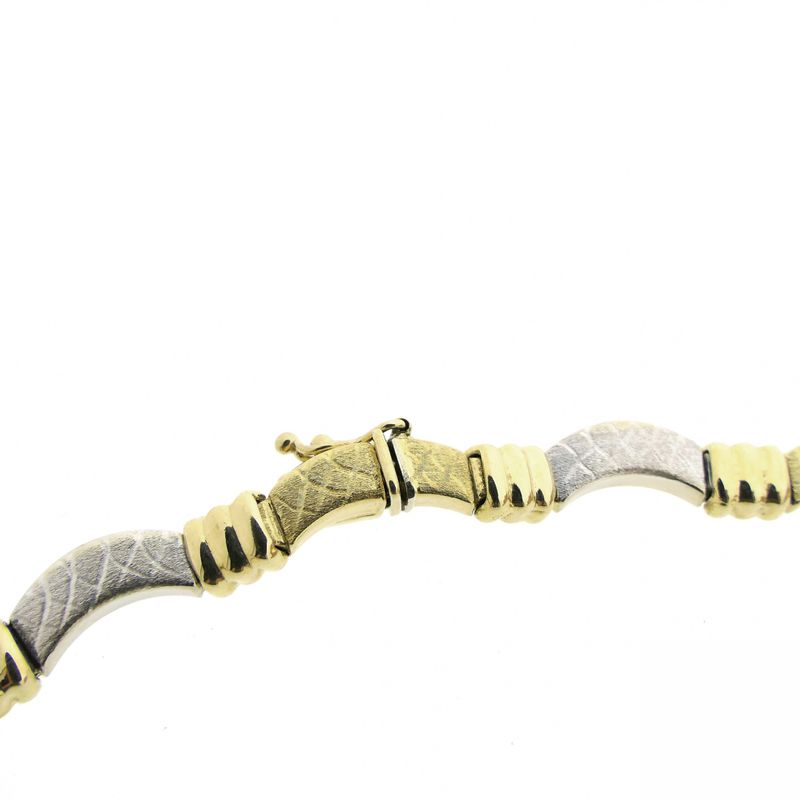 Image 4 of Two-tone gold fantasy link necklace