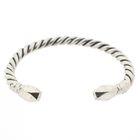 Image 6 of Silver solid twisted clamp bracelet | Ø 55 mm