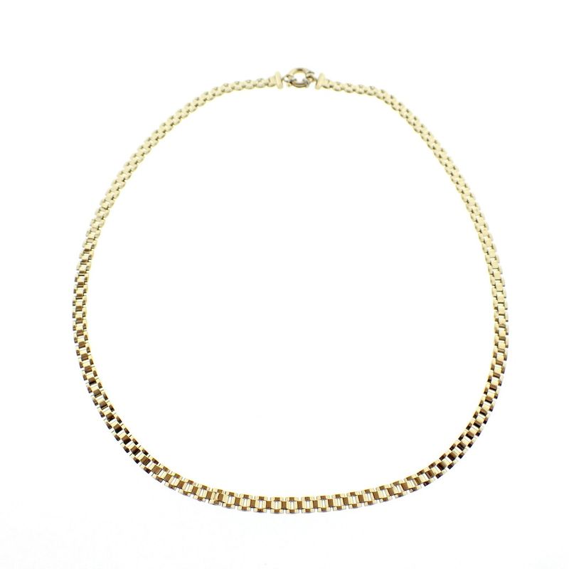 Image 4 of Gold unique link necklace | 45 cm