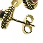Image 7 of Vintage gold stud earrings with red coral