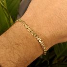 Image 10 of Gold flat king's link bracelet | 19 cm