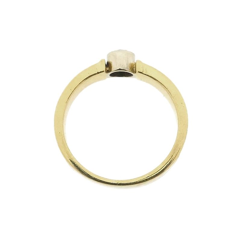Image 5 of Two-tone gold solitaire ring with diamond; 0.35 ct.