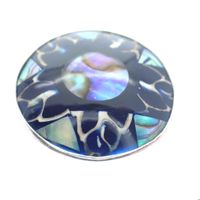 Silver ring with shell combination