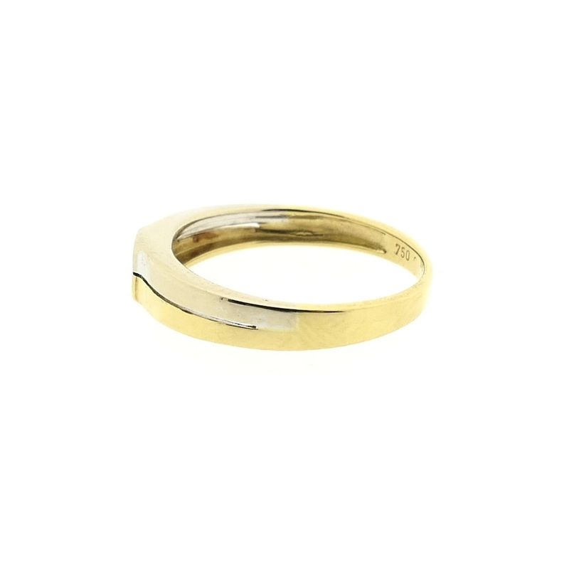 Image 8 of Two-tone gold ring with diamond; 0.02 ct.