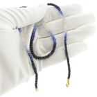 Image 9 of Multi-colored sapphire bead necklace with gold clasp