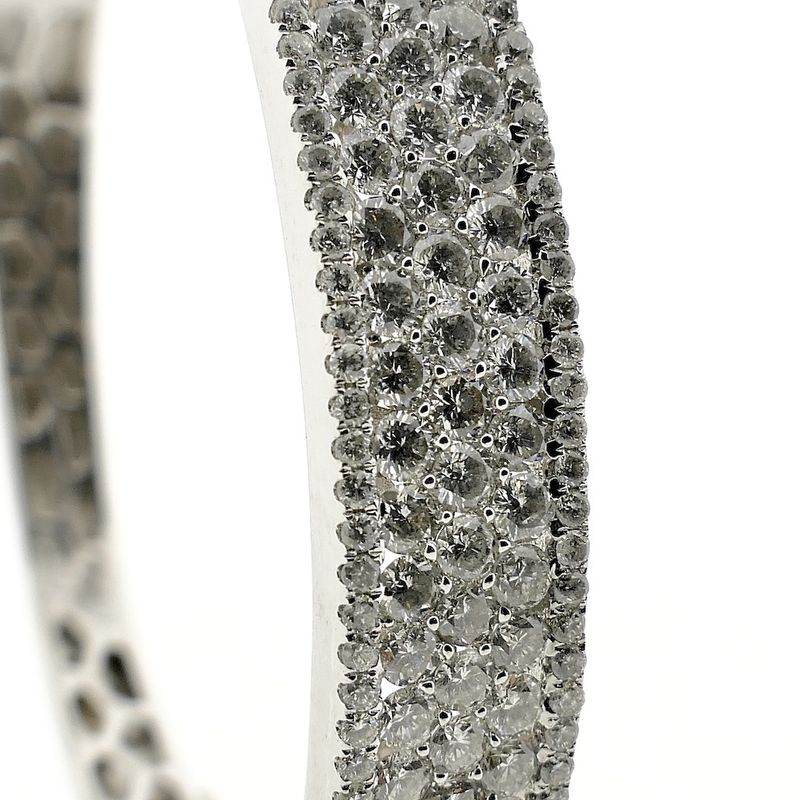 Image 4 of White gold bracelet with diamonds; Size S/M