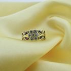 Image 2 of 18K Gold Ring with Diamond, Sapphire, and Ruby | 0.46 ct.