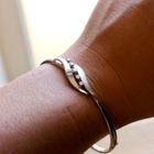 Afbeelding 14 van Witgouden slavenarmband met diamanten; 0,17 ct. 