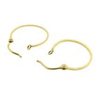 Image 7 of Gold flat earrings with pattern | Ø 17 mm