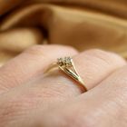 Image 8 of Gold subtle ring with zirconia stones