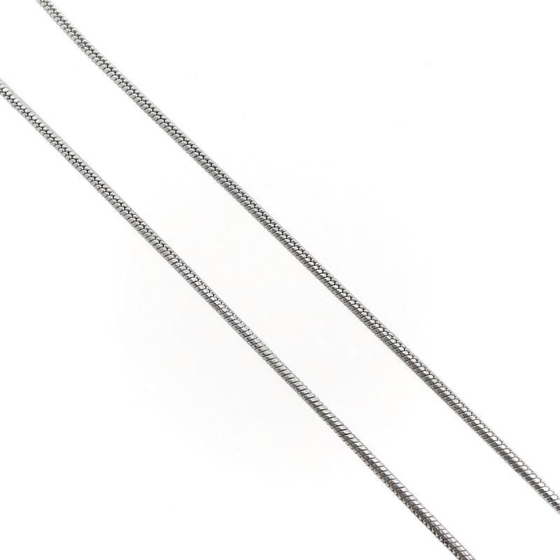 Image 3 of White gold snake link chain | 40 cm