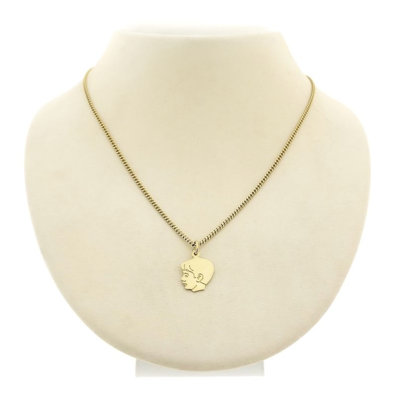 Image 3 of Gold pendant child's head boy