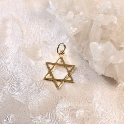 Image 2 of Gold Star of David pendant