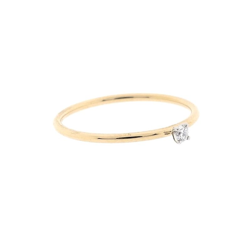 Image 5 of Gold solitaire ring with diamond | 0.04 ct.
