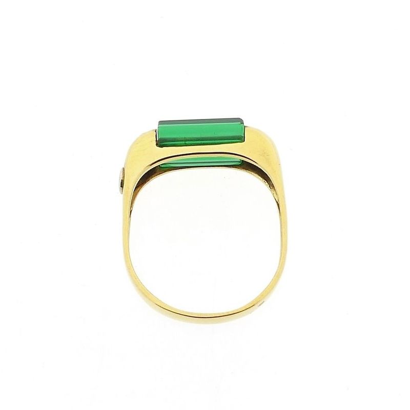 Image 5 of Gold ring with green tourmaline