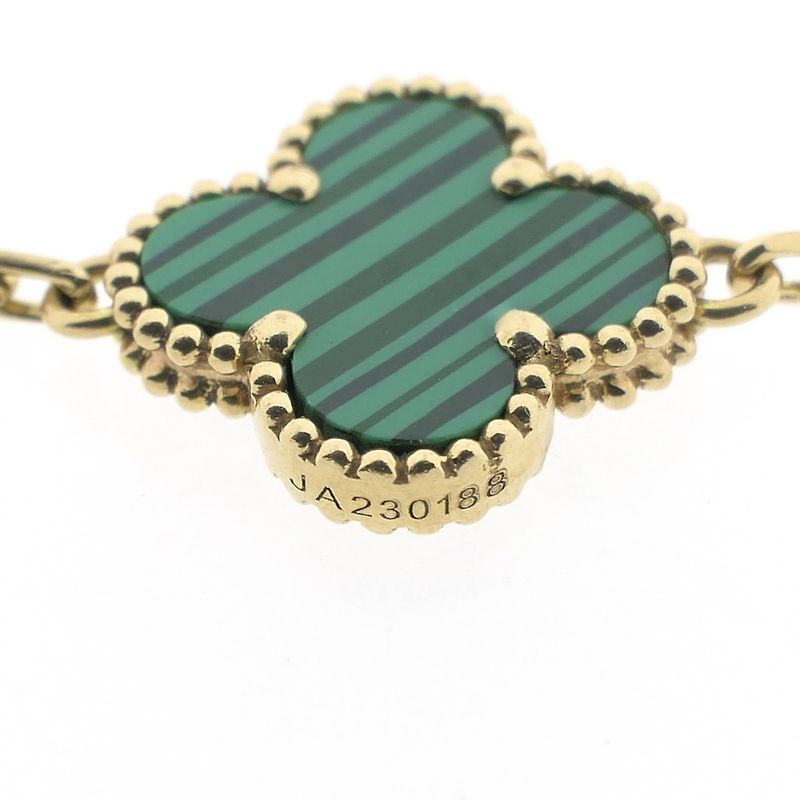 Image 8 of Gold four-leaf clover anchor link bracelet | 16.5 cm - 18.5 cm