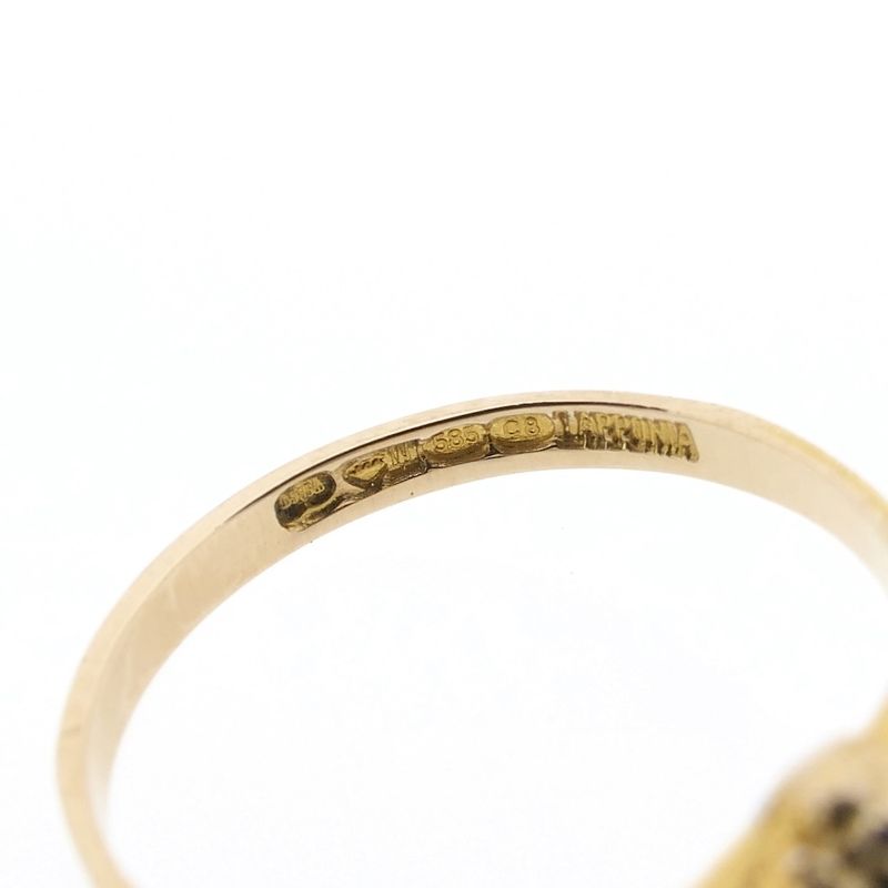 Image 8 of Gold Lapponia Ganesa ring with Lapis Lazuli | Vintage