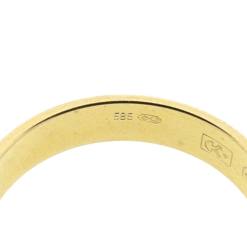 Image 5 of Gold men's ring with engraved line
