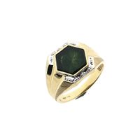 10 karat signet ring with heliotrope