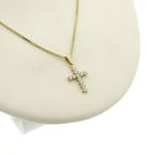 Image 9 of Gold cross pendant with zirconia