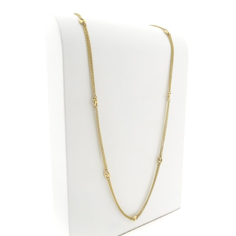 Image 3 of Gold long anchor link necklace