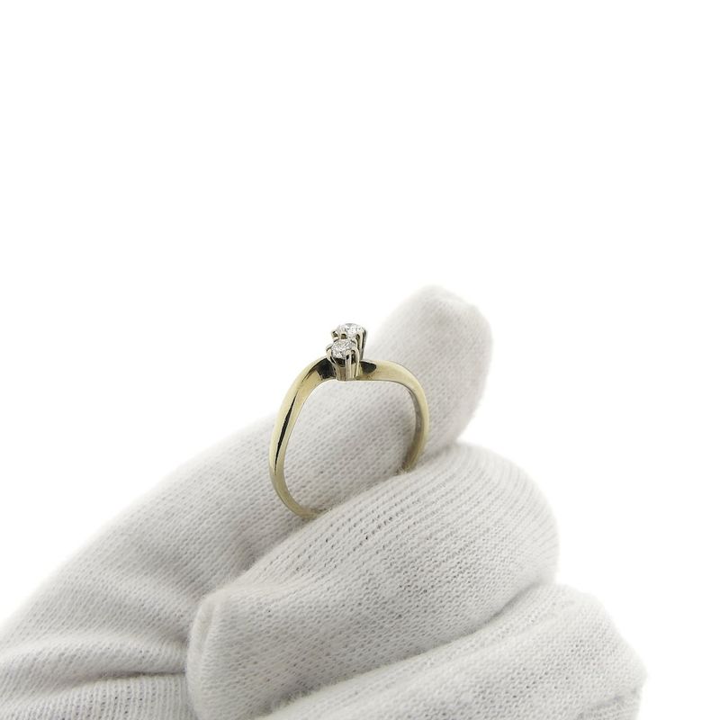 Image 8 of Gold ring with diamond; 0.20 ct. | Toi et moi