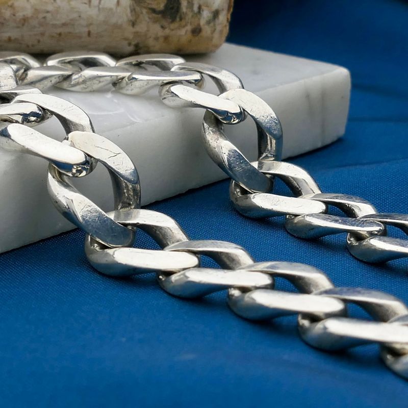 Image 2 of Solid Silver Gourmet Link Bracelet.