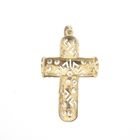 Image 7 of Two-tone gold cross with zirconia