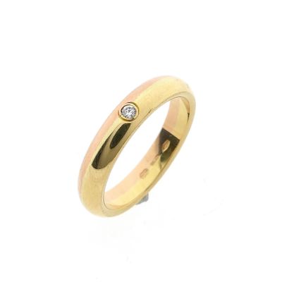 Image 1 of 18K Bicolor Gold Ring with Zirconia