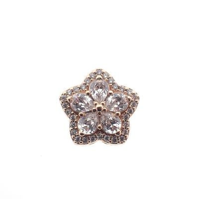Image 1 of Pandora Moments charm; Rose gold plated; Sparkling Snowflake