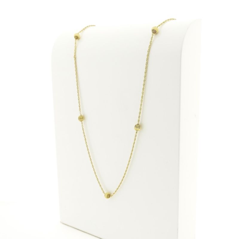 Image 3 of Golden twisted link chain with balls.