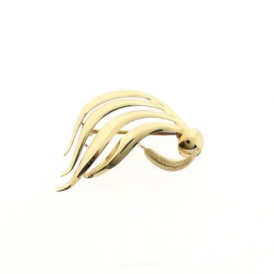 Afbeelding 1 van Gouden abstracte broche