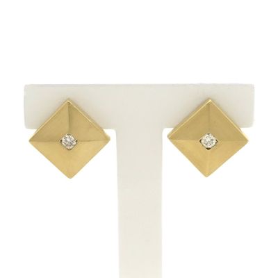 Gold stud earrings with diamond | 0.26 ct. Image 1 of Gold stud earrings with diamond | 0.26 ct.
