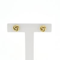 Vintage gold button stud earrings