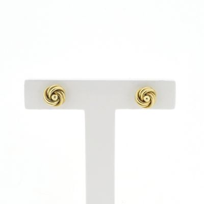 Image 1 of Vintage gold button stud earrings