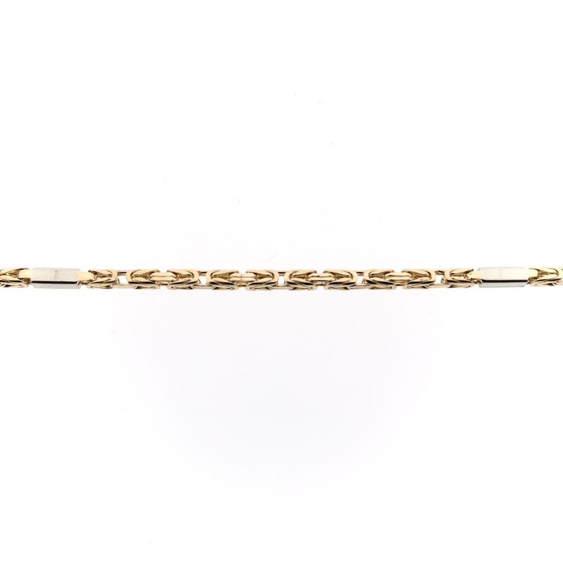 Image 6 of Two-tone gold square king chain | 64 cm