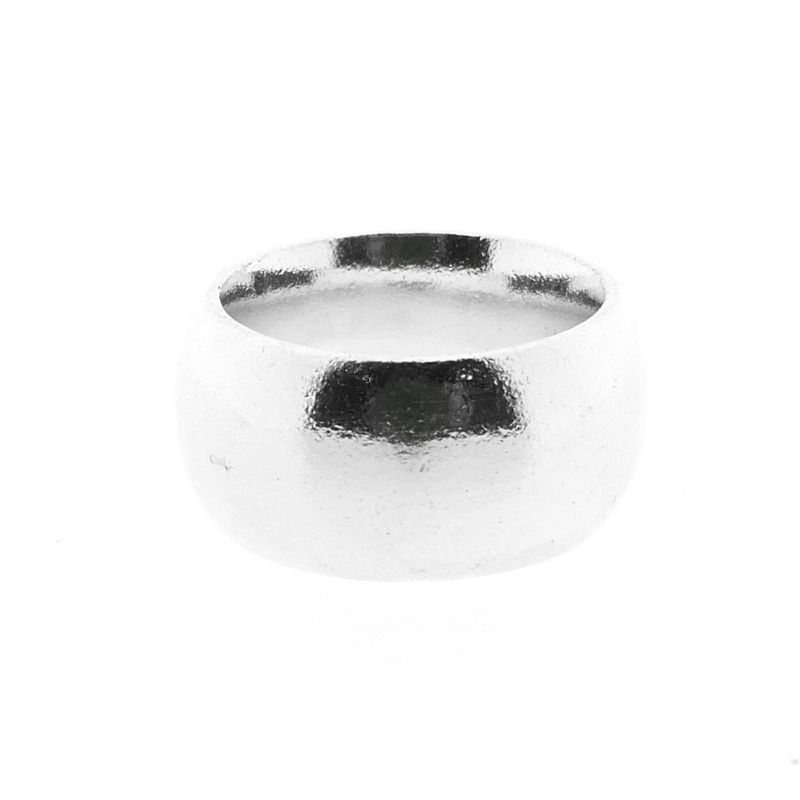 Image 3 of Wide silver ring with black enamel