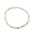 Image 3 of Two-tone gold Figaro link bracelet