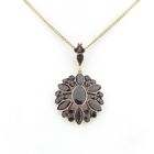 Image 13 of Vintage gold entourage pendant with garnet