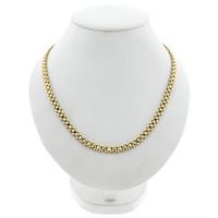 Bicolor gouden panterschakel ketting