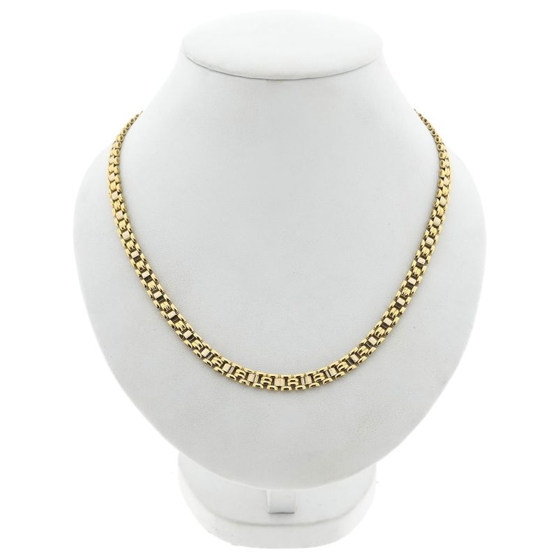 Afbeelding 1 van Bicolor gouden panterschakel ketting
