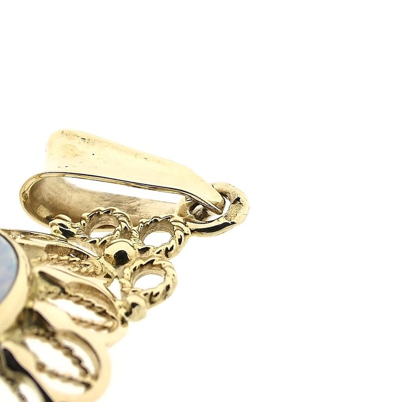 Image 6 of Gold pendant with precious opal